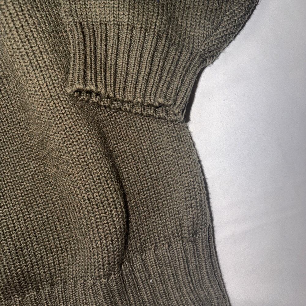 VTG Polo Ralph Lauren Knit Ribbed Pullover Sweater Mens XXL Cotton Olive Green - Picture 8 of 8